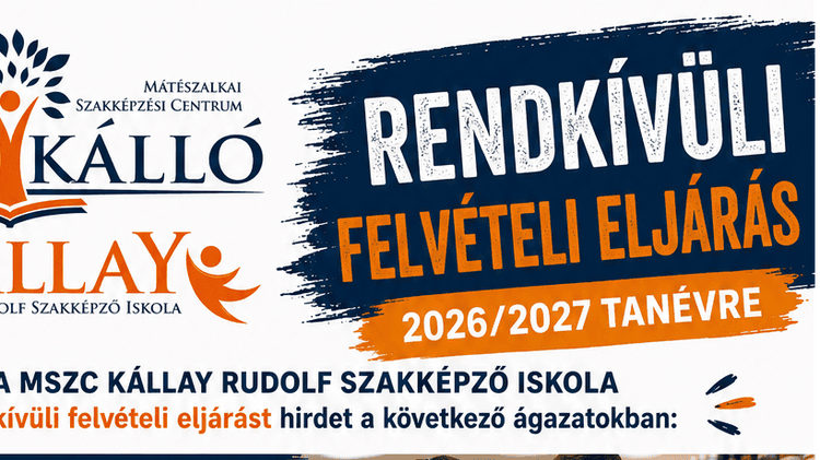 Rendkívüli felvételi eljárás 2026/2027